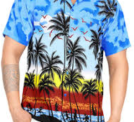 Short Sleeve Regular Fit Button Down- Tropical Pattern